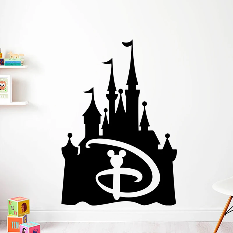 

Cartoon Disney Dreaming Castle Mickey Mouse Emblem Vinyl Wall Stickers For Home Decor Kids Room Decoration Mural Wall Art Decals