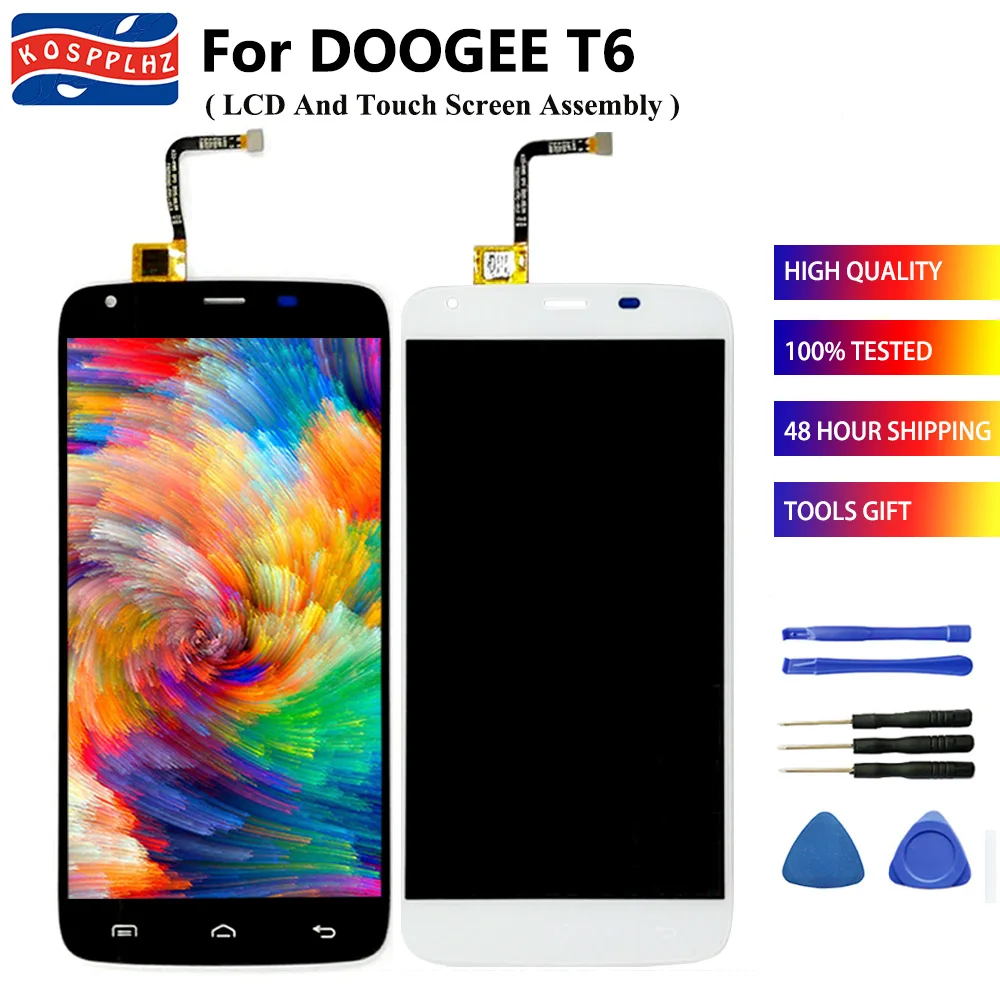ЖК-дисплей и дигитайзер в сборе KOSPPLHZ 100% тестирование для сотового телефона DOOGEE T6 5