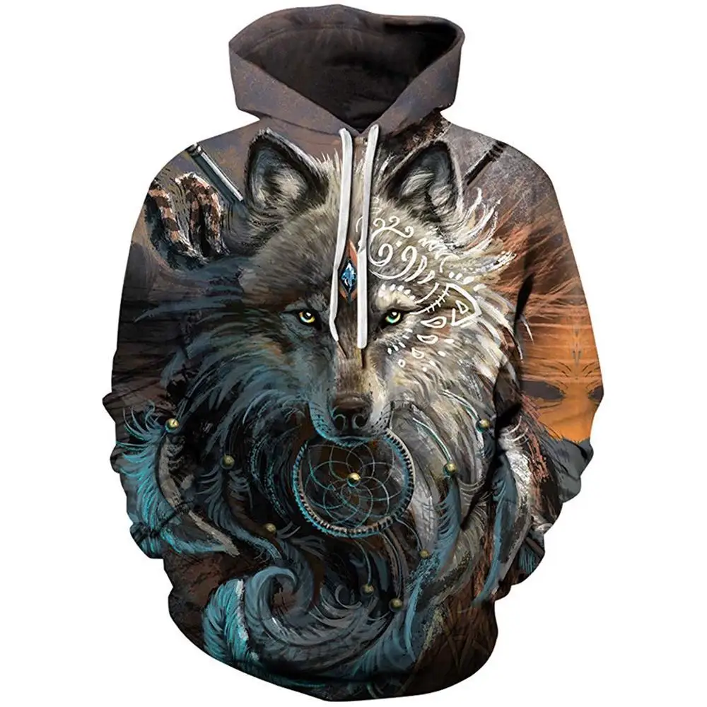 

2020 lion 3d printed hoodie men's casual sweatshirt men's autumn/winter hoodie and women's autumn/winter hoodie harajuku