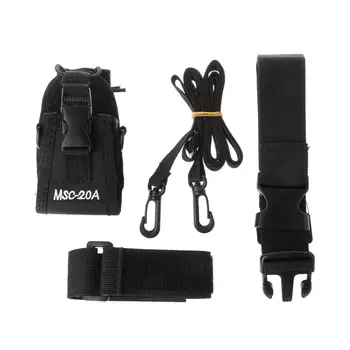 

MSC-20A Portable Nylon Interphone Sheath Walkie Talkie Holder Radio Case with Adjustable Strap for Multiple Interphones G6DD