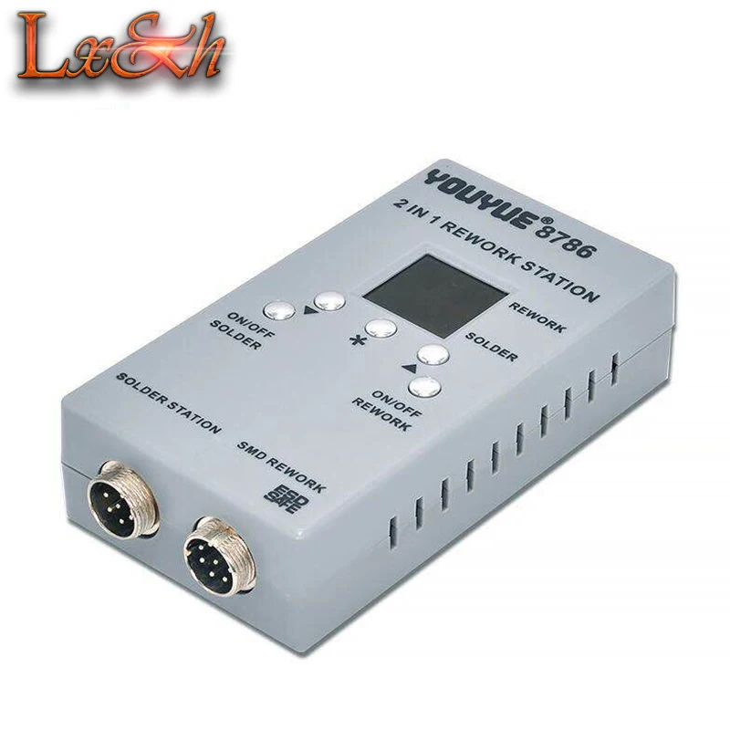 Двойная цифровая паяльная станция 8878D 2 в 1 SMD с горячим воздухом инструмент для
