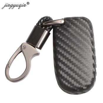 Keyforkess custodia portachiavi in Silicone al carbonio per Dodge Durango caricabatterie da viaggio per Jeep Renegade Grand Cherokee Chrysler 300 - Jingyuqin custodia portachiavi in Silicone al carbonio per Dodge Durango caricabatterie da viaggio per Jeep