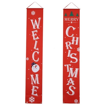

Christmas Porch Sign Decoration Door Banner Home Hanging Christmas Ornaments Christmas Decorations