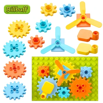 

2020 Building Blocks Playground Spin Parts Slide Ladder Gear Swing Compatible Duplos Baby Assemble Interactive Toys for children