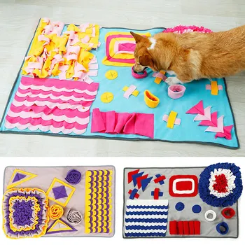 

Fancy Color Cat Dog Snuffle Mat Bite Resistant Environmentally Friendly Training Blanket For Consuming Strength Pet Sniffing Pad