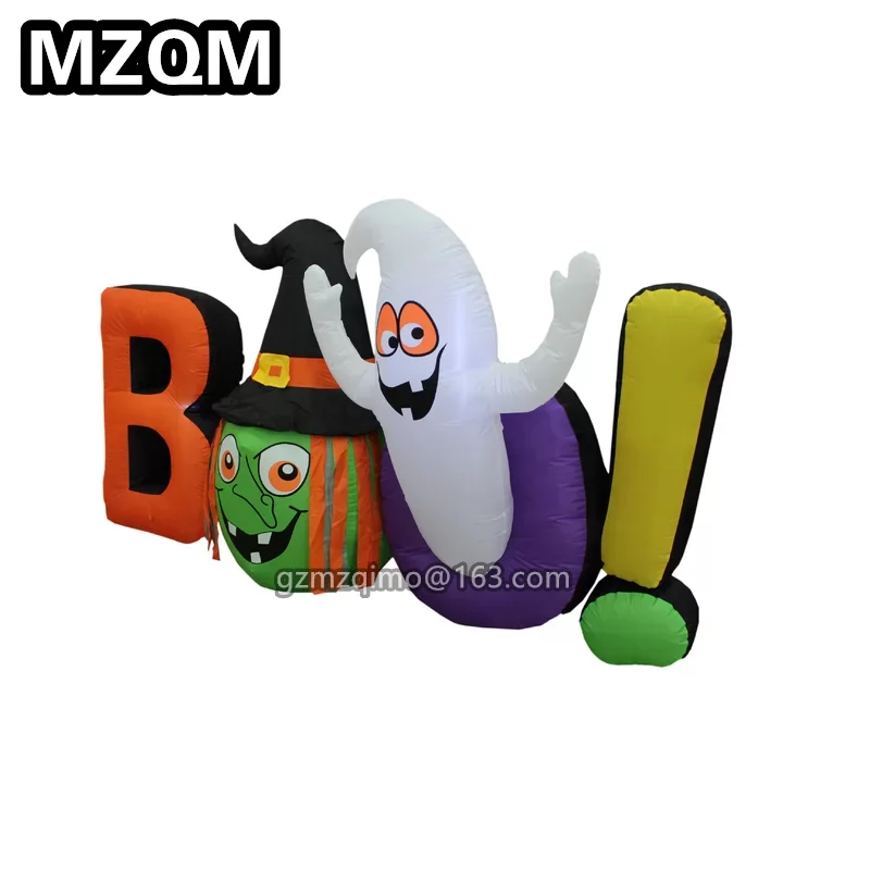 MZQM Хэллоуин надувной ведьмы Призрак Бу светодиодный