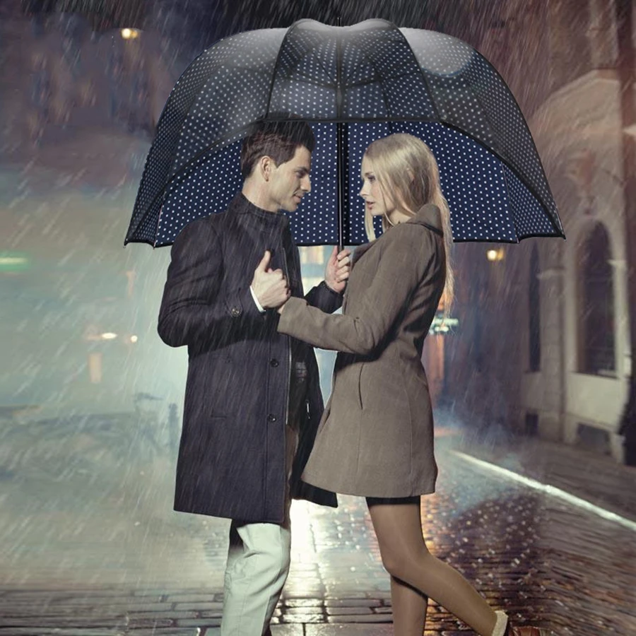 Súper paraguas Retro excelente señoras Led alemán gran paraguas transparente de Golf pareja nudillo latón Guarda Chuva Ideas de regalo - AliExpress