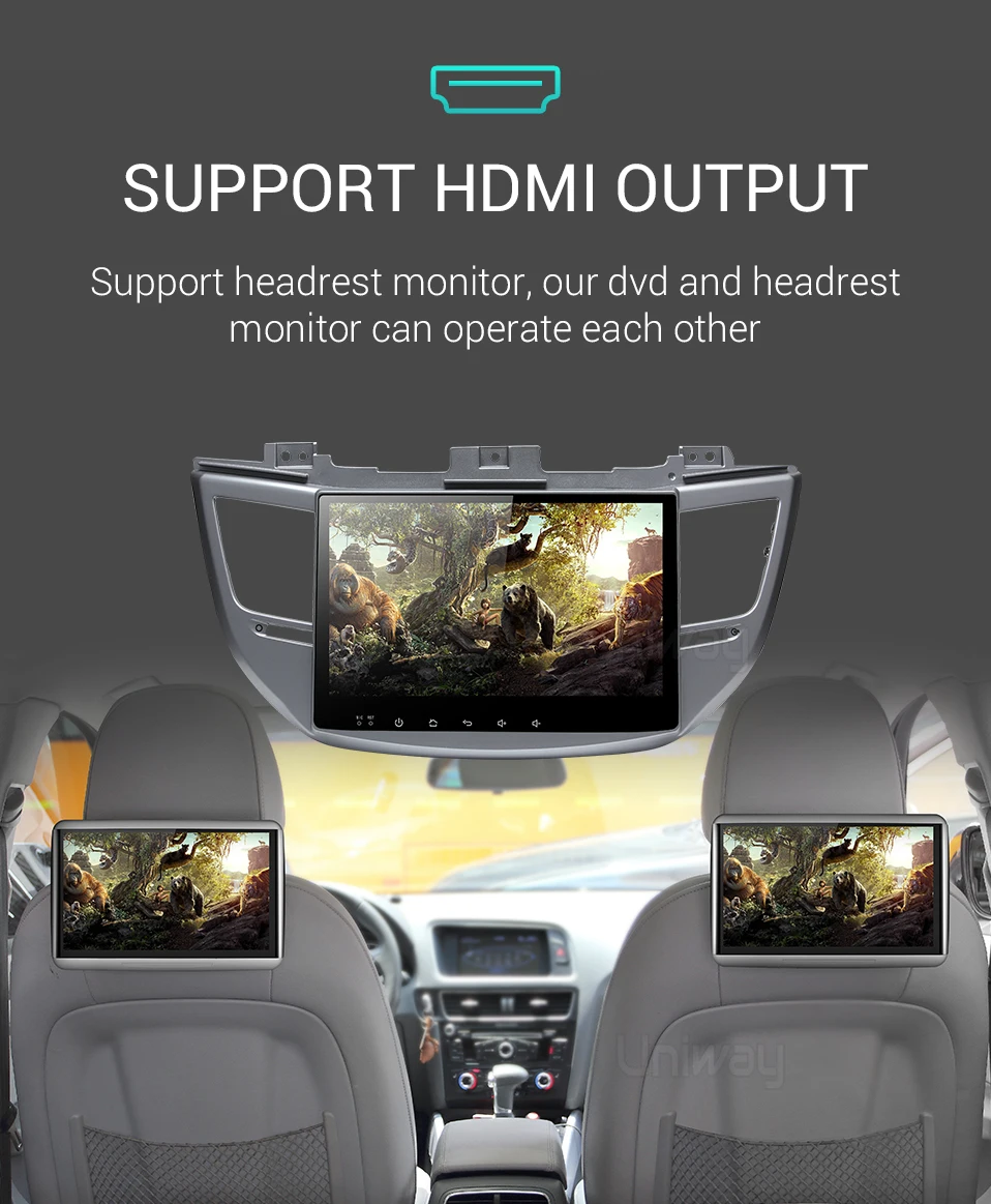 Uniway AXTS1071 4G+32G android 9.0 car dvd for Hyundai Tucson/IX35 multimedia car radio gps navigation car stereo