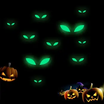 

Creative Glowing In The Dark Eyes Wall Fluorescent Sticker Halloween Decoration Decals Luminous Home Ornaments #