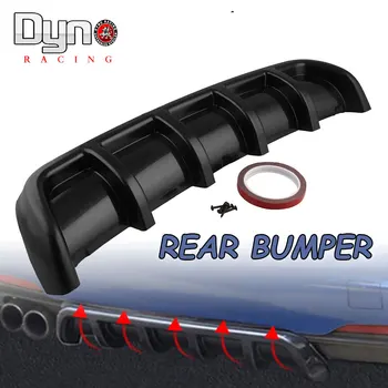 

Universal Bright Black Car Car-Styling ABS Rear Shark Fin Style Curved Shark 6 Fin Spoiler Kit SSW019-BK