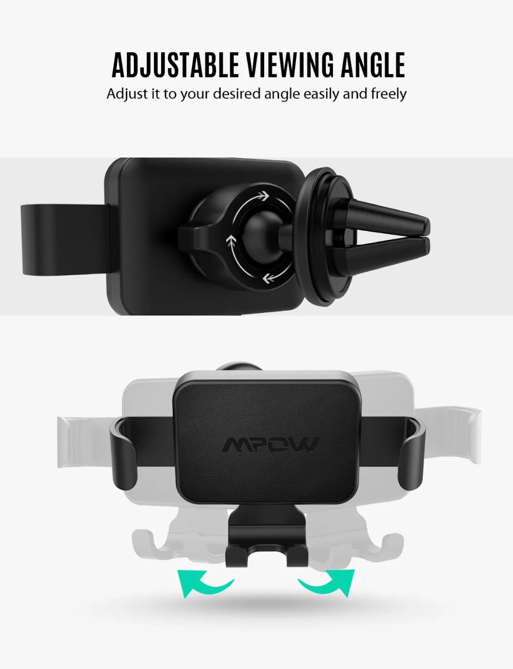 Mpow CA127 Gravity Car Phone Holder For iPhone 11 Pro Max Samsung Huawei Car Holder For Phone in Car Mobile Phone Holder Stand (5)