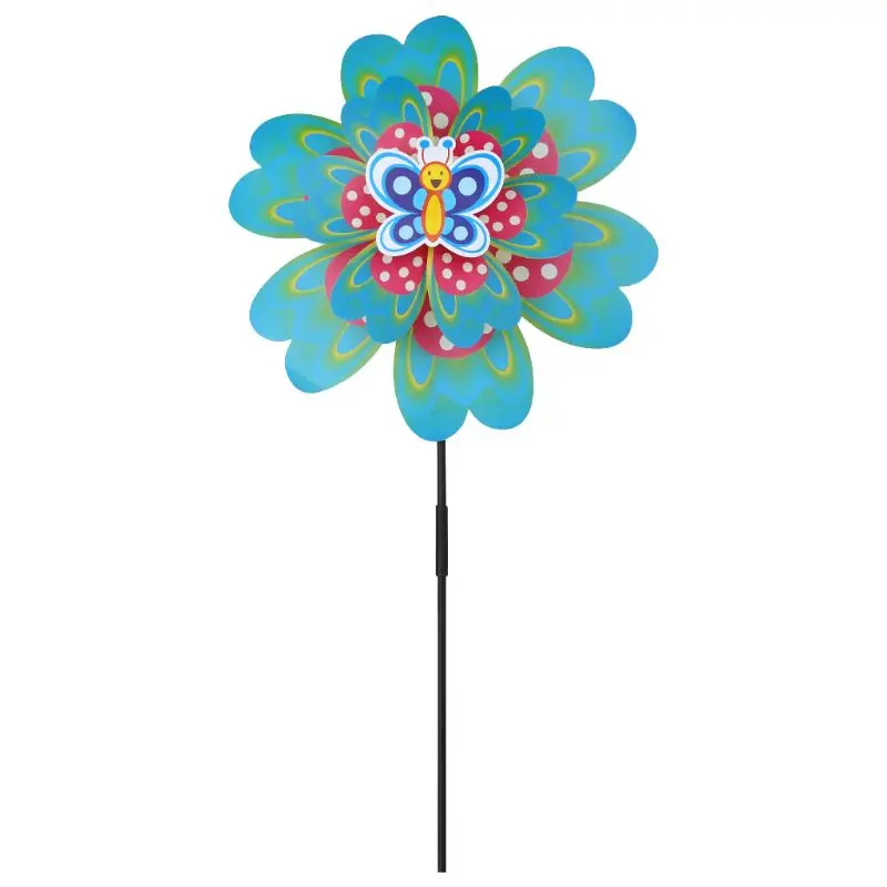 New Wind Spinner Windmill Toys garden decoration outdoor Insect Cartoon Butterfly Kids Children Toy Gifts Yard Wheel