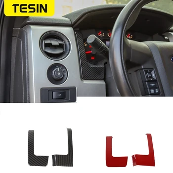 

TESIN Interior Mouldings for Ford F150 2009-2014 Car Carbon Fiber Dash Cover Dashboard Decorative Trim for F150 2013 Accessories