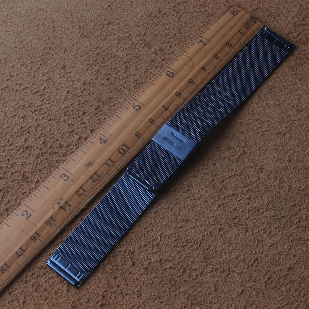 Ремешки для наручных часов 18 20 22 24 мм для женщин и мужчин быстросъемные для samsung gear S3 из натуральной нержавеющей стали сетчатые винтажные часы ремешок тонкий
