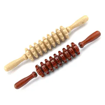 

1pcs Sports Full Body Muscle Massager Wood Roller Stick Trigger Point Recovery Tool Deep Relax Gear Massage Stick X5XC