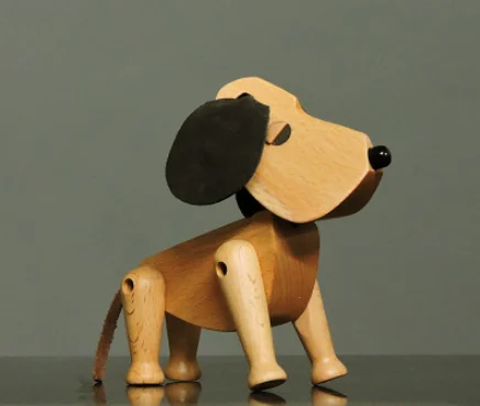 

Height: 13cm Creative wooden puppet puppies and other animal crafts soft decoration model room decoration