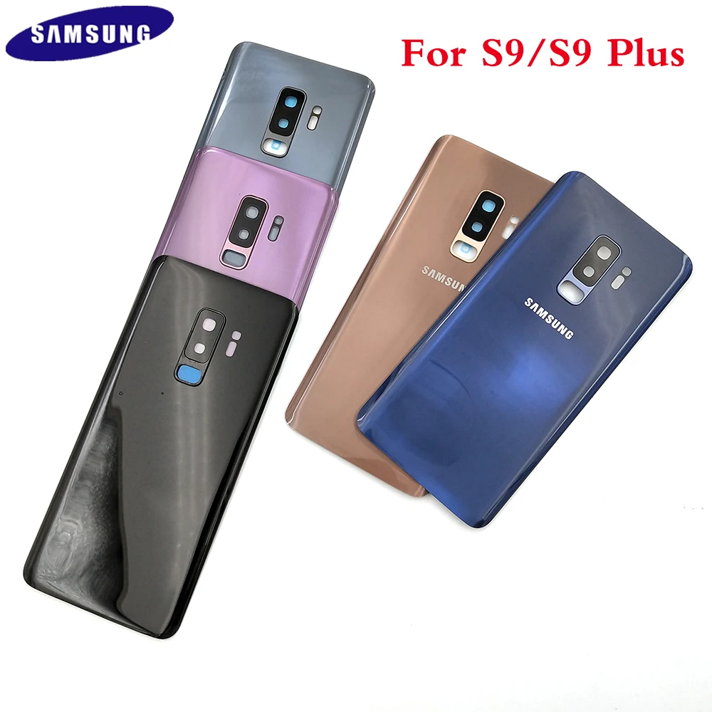 SAMSUNG Galaxy S9 Plus + G965 SM-G965F G960 SM-G960F стеклянная задняя крышка батарейного отсека дверь