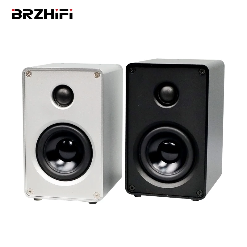 BRZHIFI Audio 3 Inch Aluminum Alloy Speaker Desktop 2.0 Channel Two-way Passive Stereo Computer Satellite Surround Wall Hanging
