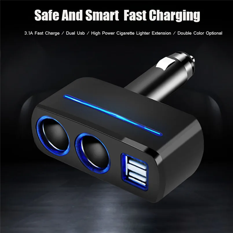 Автомобильное зарядное устройство с двумя usb портами адаптер питания