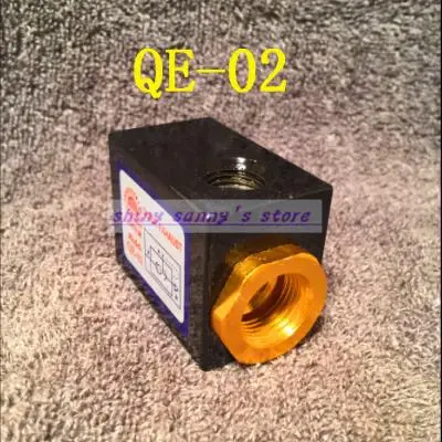 QE-02 QE-01/02/03/04 нить 1/" 1/4" 3/" 1/2" Пневматический воздушный поток Управление клапан Быстродействующий выпускной клапан быстрого Ftting - Цвет: QE-02