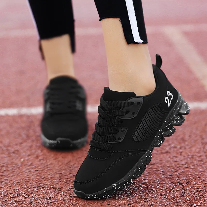 

Autumn Women's Korean-style Mesh Athletic Shoes Versatile Students Casual Running Shoes Lace-up Blade Light And Comfortable WOME