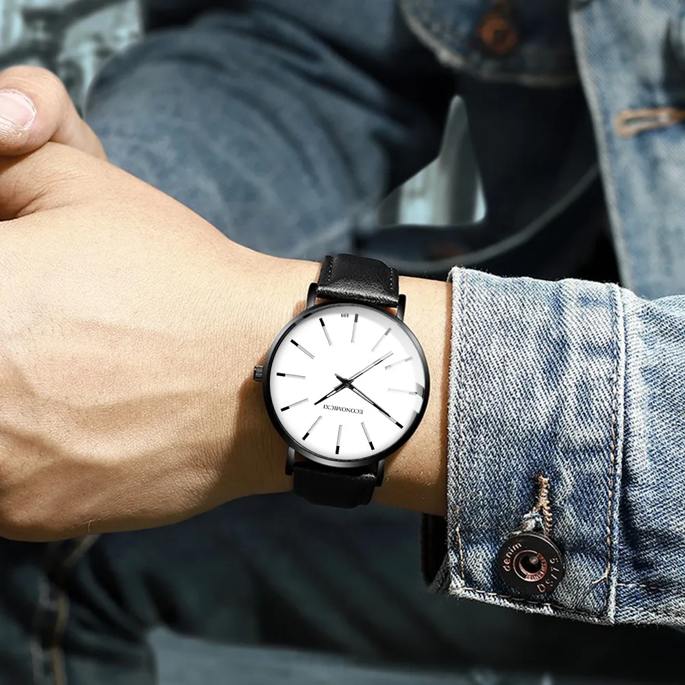 Relogio Masculino ECONOMICXI Мужские Женские часы Роскошные Модные Военные часы из нержавеющей стали аналоговые спортивные кварцевые наручные часы с датой