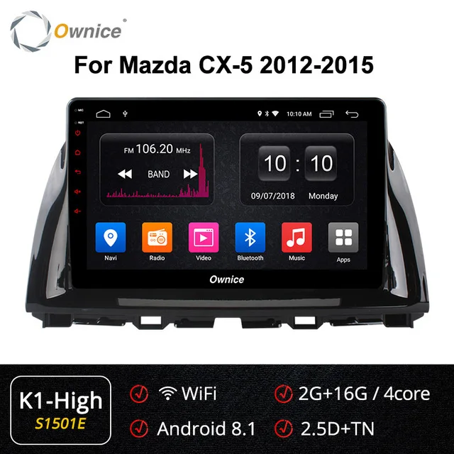 S1501 K1-High Ownice carplay 10," Octa Core Android 9,0 автомобиль радио gps DVD Поддержка 4 аппарат не привязан к оператору сотовой связи сети DAB+ для Mazda CX-5 2012 2013 - Цвет: S1501 K1-High