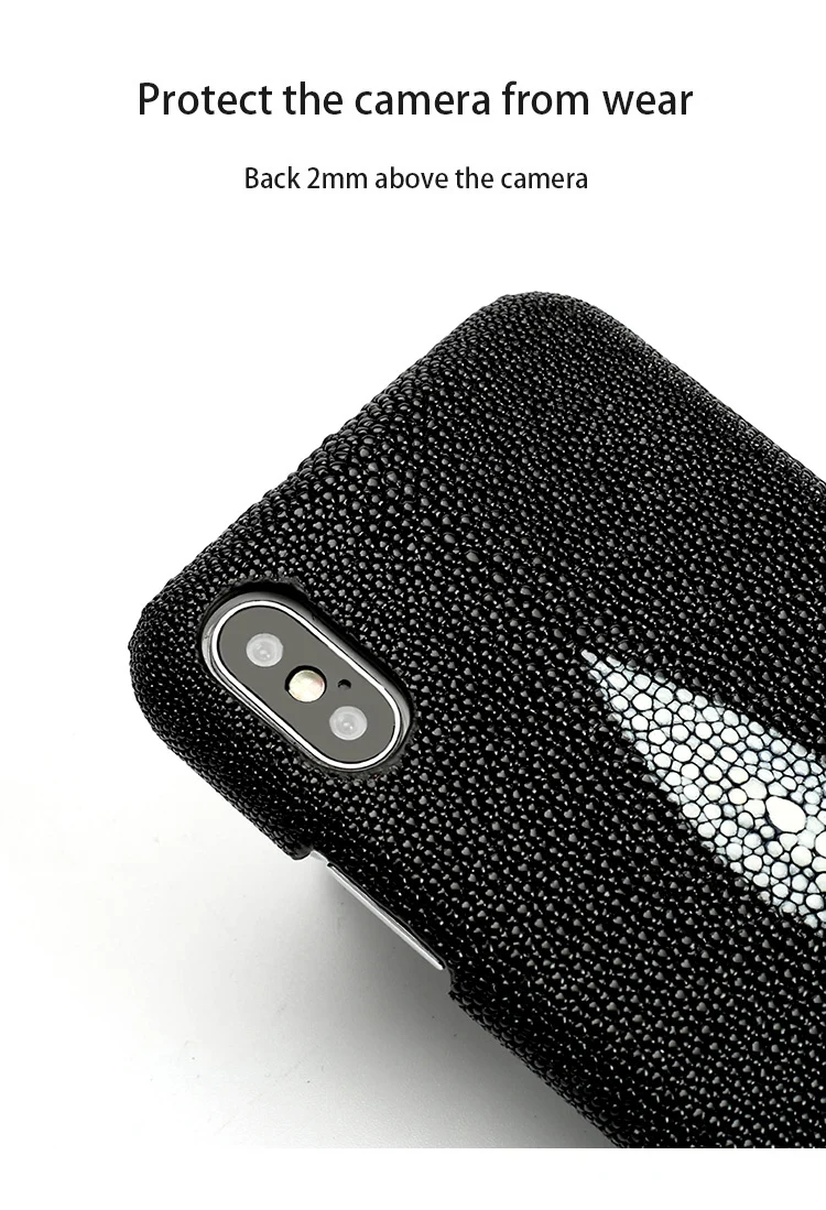 Роскошный кожаный чехол для iPhone X XS MAX XR настоящий жемчуг с рыбьей кожей кожаный чехол для iPhone 7 8 Plus