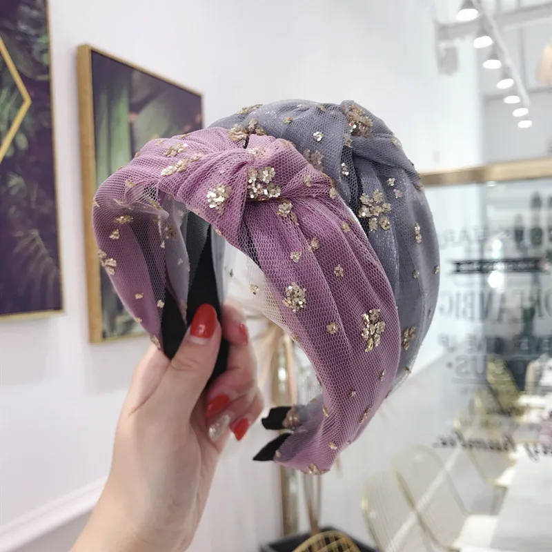 

Korean Knotted Headband for Women Simple Chiffon Bezel Hair Hoop Female Hairband Fashion Headwear Girls Hair Accessories