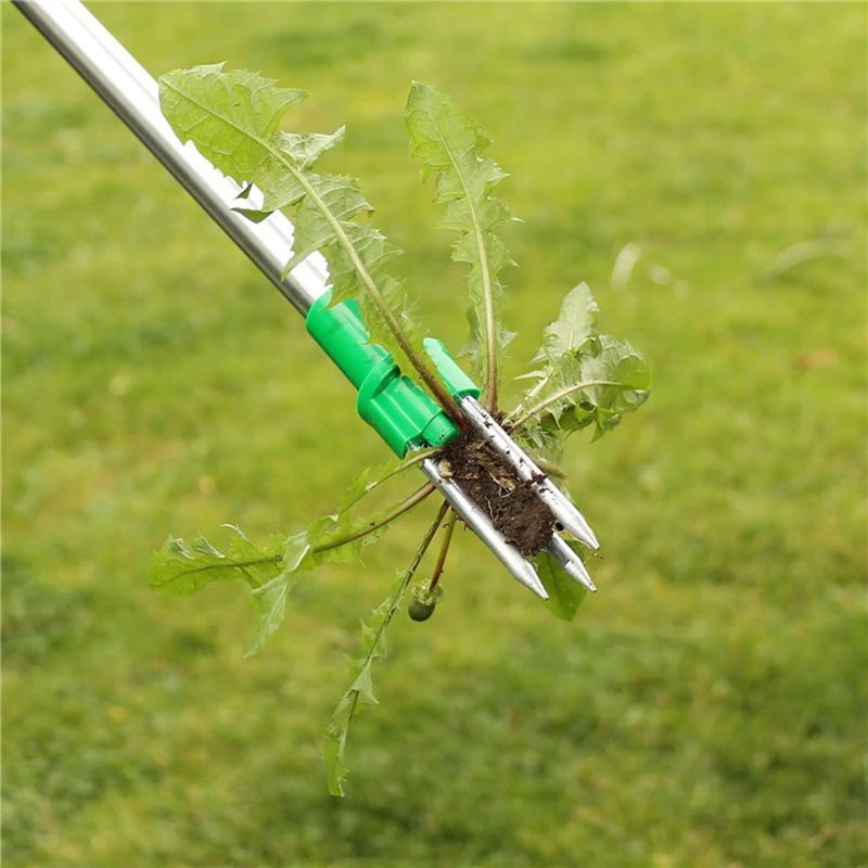 

Manual Remover Outdoor Tool Claw Weeder Portable Manual Garden Lawn Long Handled Aluminum Stand Up Weed Puller Lightweight