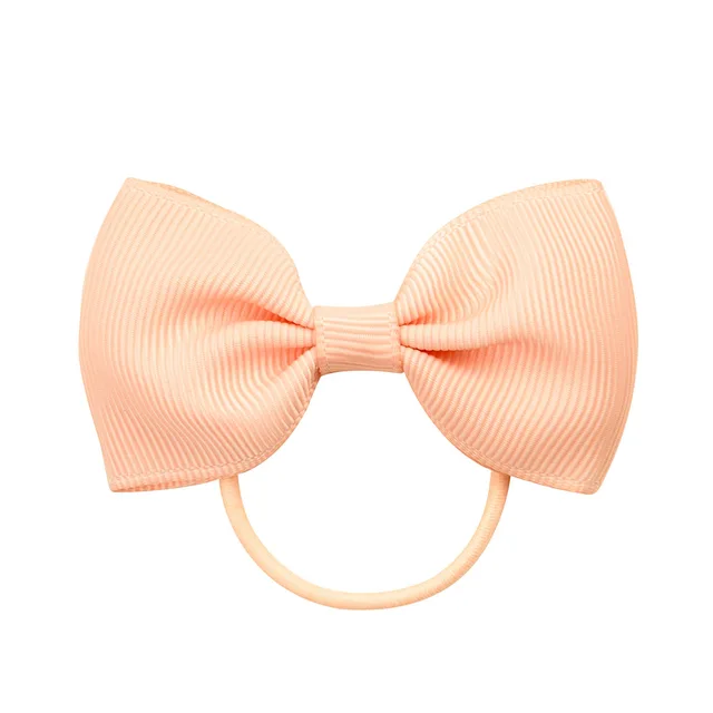1Pcs Novelty Small Mini Solid Baby Elastic Rubber band Head rope Ribbow Bow Tie For Girls Headwear Hair Accessories 08