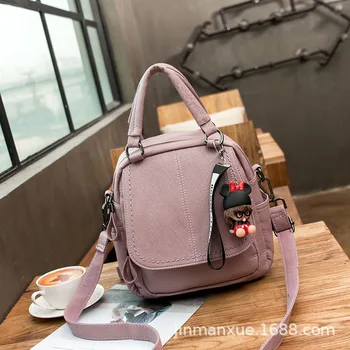 

Casual Soft Bag New Soft Surface Korean Style Double Layer Multi-Purpose Bag Shoulder Messenger Bag Handbag