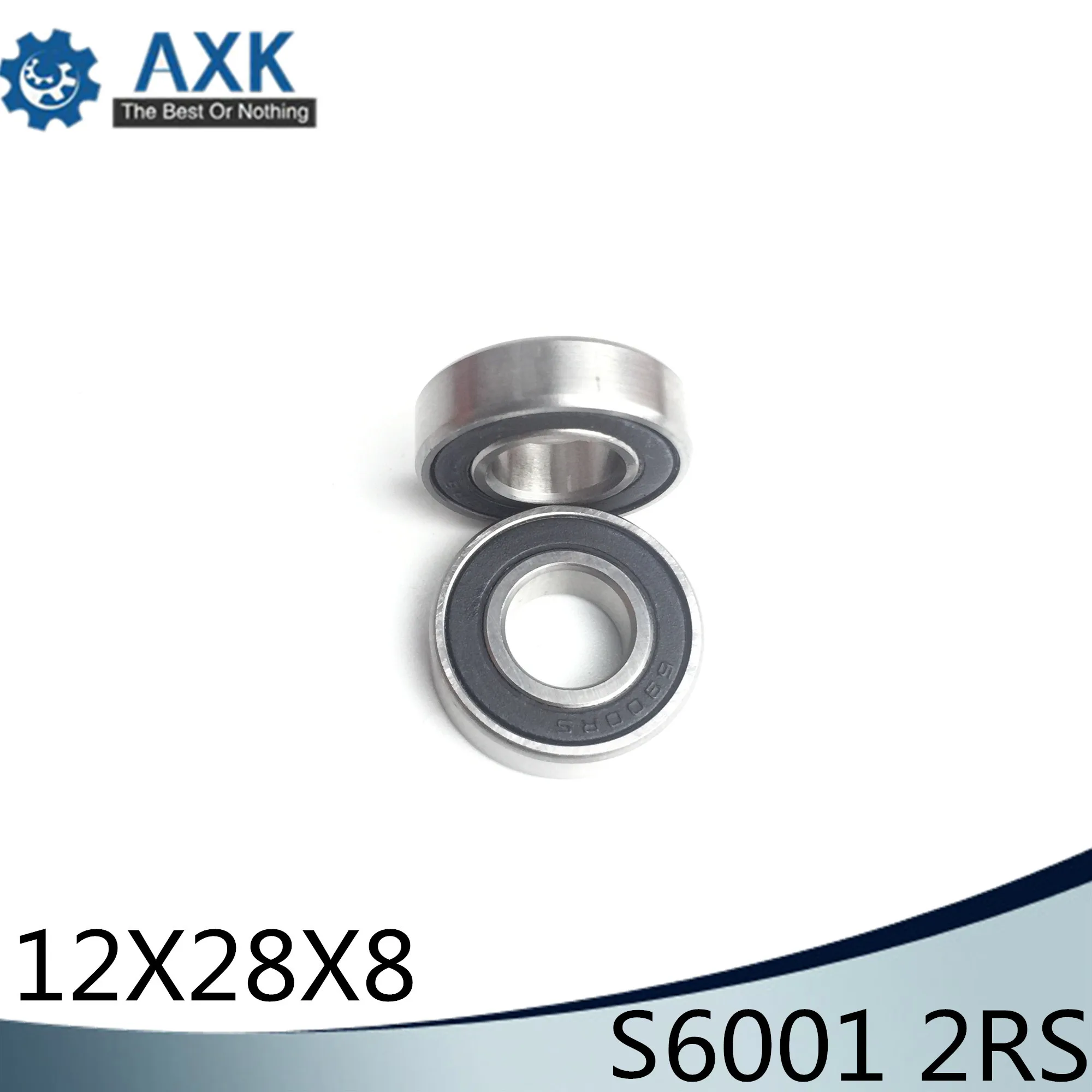 Bearings 6001 ( 1 PC ) 12*28*8 mm Bicycle Hub Wheel Hybrid 440C Stainless Steel Rings With Si3N4 Ceramic Balls Bearing S6001