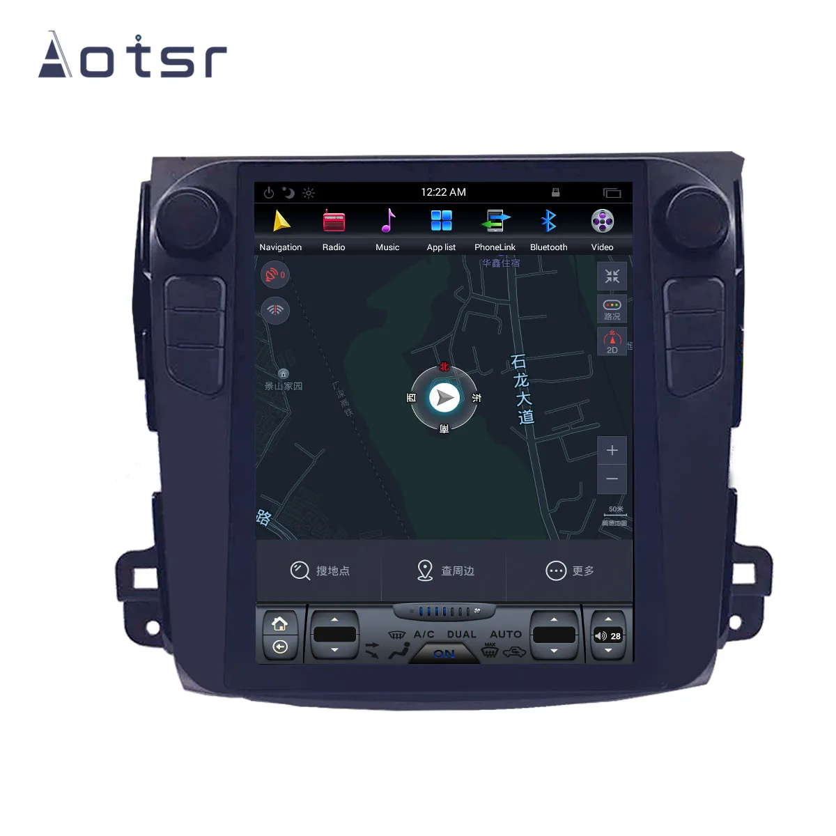 AOTSR 10,4 дюймов Android 8,1 чистый стиль Tesla автомобильный gps-навигатор для Mitsubishi Outlander 2006-2011 мультимедийный плеер аудио wifi