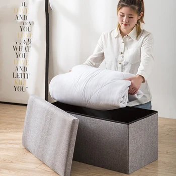 

Modern Simple European Environmental Protection Creative Large Folding Storage Stool Household Storage Box Shoe Changing Storage