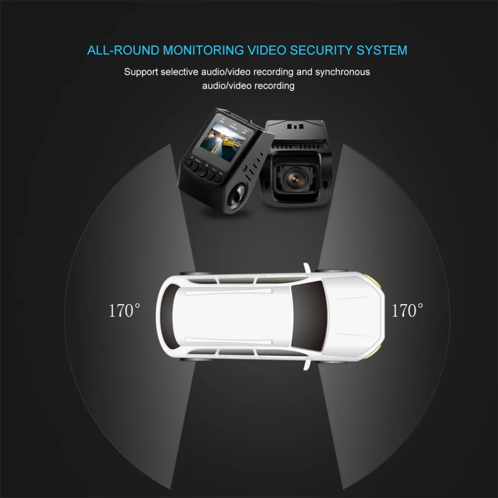 HD 1080P B40 клиновидная Автомобильная камера и DVR со встроенным 1," lcd 30fps Обнаружение движения g-сенсор 170 ° угол обзора