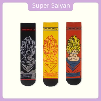 

2020 new dragon ball super saiyan cartoon anime tide socks funny men and women couple straight tube socks