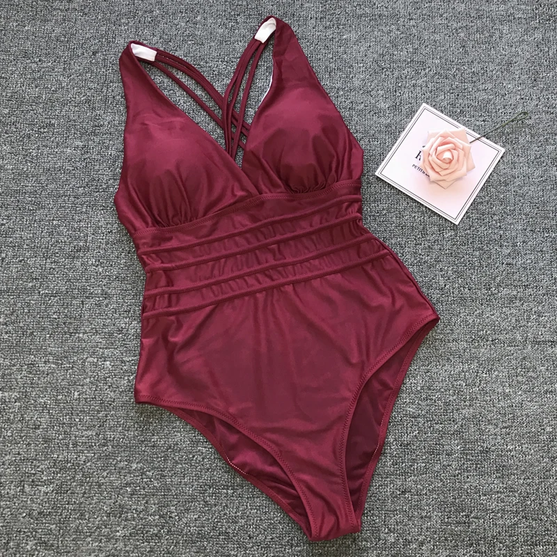HG1031A-wine red Сексуальный сдельный купальник, женский купальник,, пуш-ап, монокини, черный, купальный костюм, женская пляжная одежда, для дома, купальник, XL - Color: HG1031A-wine red
