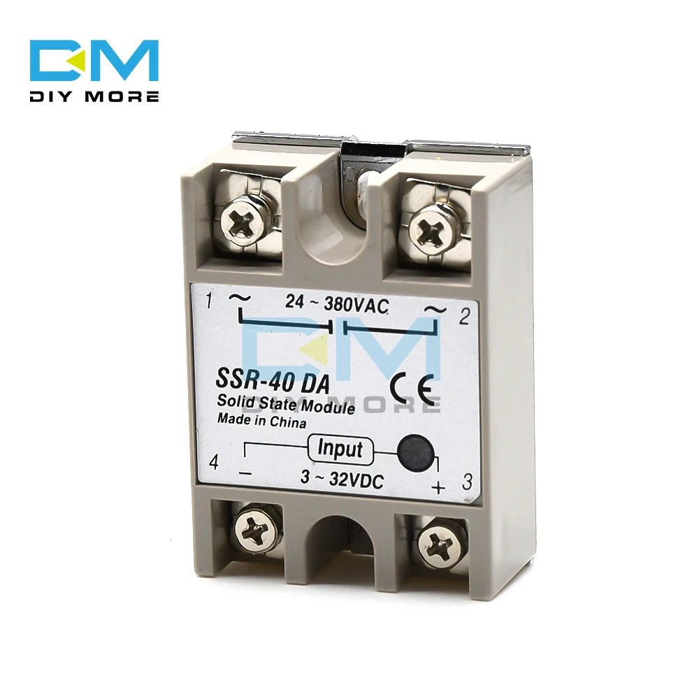 Relè Temporizzato Relè A Stato Solido SSR-40DA 40A - Ingresso 3-32V DC, Uscita 24-380V AC, Per CNC E Automazione Relè 220v - Foto 6