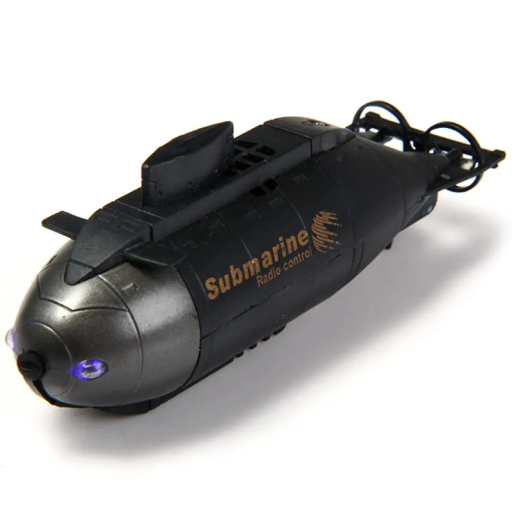 RC Подводная лодка Pigboat игрушка на дистанционном управлении лодка игрушка в подарок светодиодный светильник RC игрушка подарок цвета Водонепроницаемая игрушка - Цвет: black
