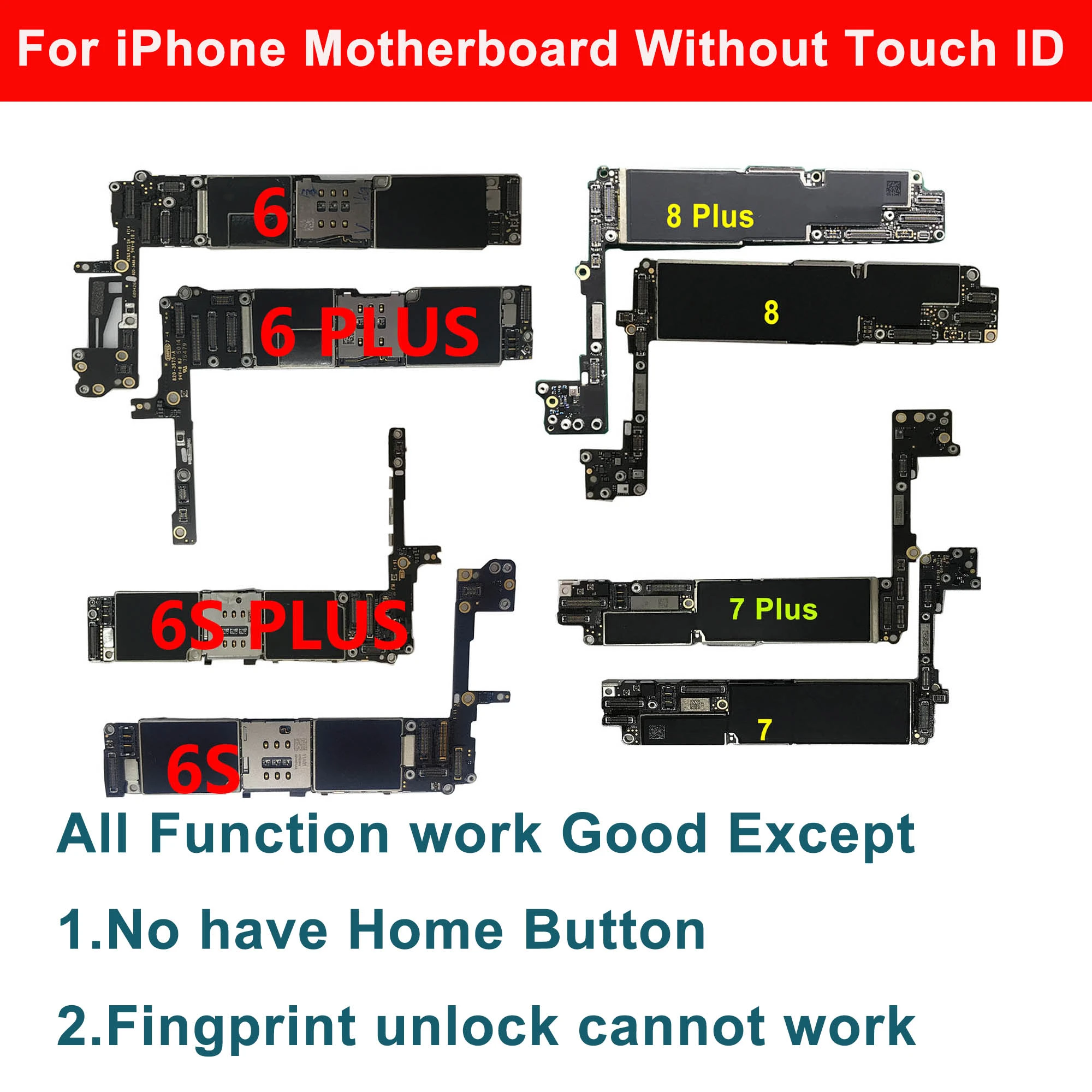 100 Test For Iphone 6s 6 Plus 7 8 Plus Motherboard For Iphone 7 8 6s Plus 64gb Main Logic Board With Chips Ios System Mobile Phone Antenna Aliexpress