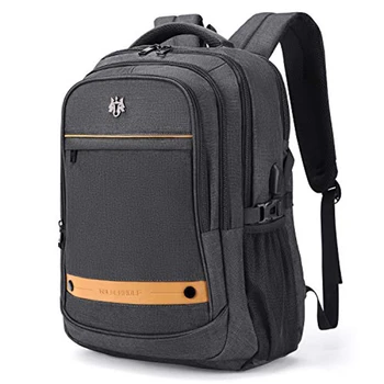 

GOLOEN WOLF Travel Laptop Backpack for Men - Business Slim Durable Laptops Backpack with USB Charging Port,Water Resistant Colle