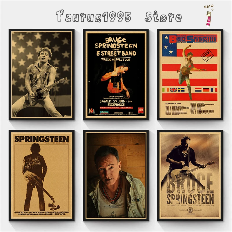 Pædagogik Fruity astronaut Heavy metal Bruce Springsteen zespół rockowy Kraft papierowe plakaty zespół  muzyczny gwiazda klasyczny dekoracyjny obraz plakat naklejka  ścienna|Naklejki ścienne| - AliExpress
