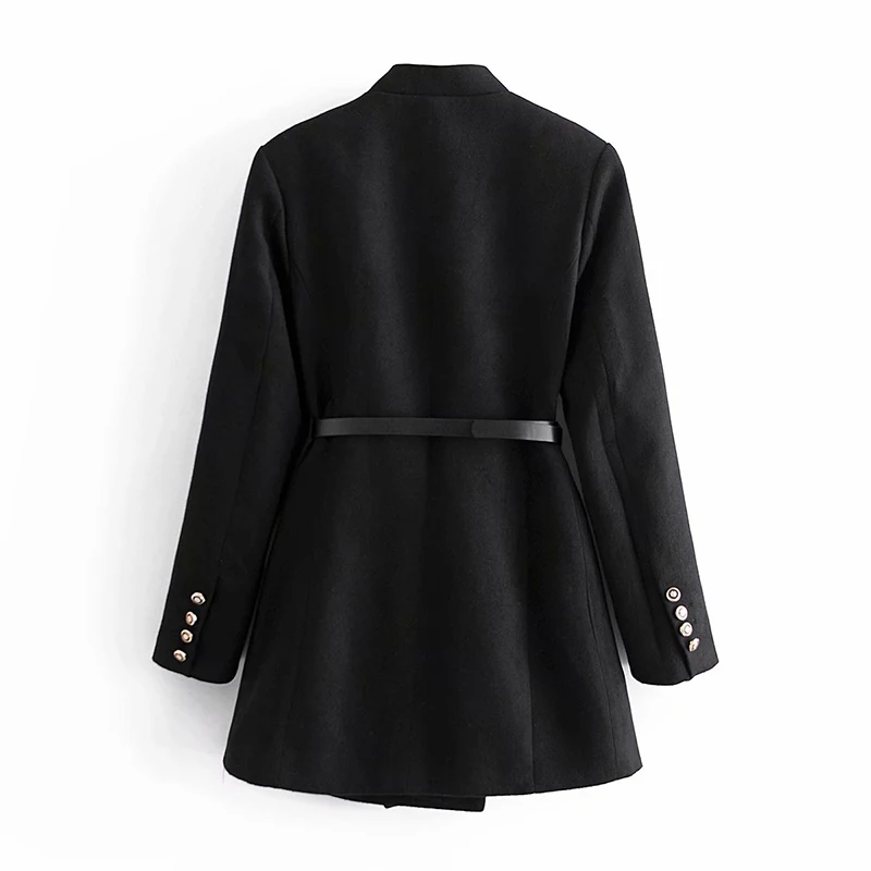 New Women Winter Sashes Solid Coat Atmosphere