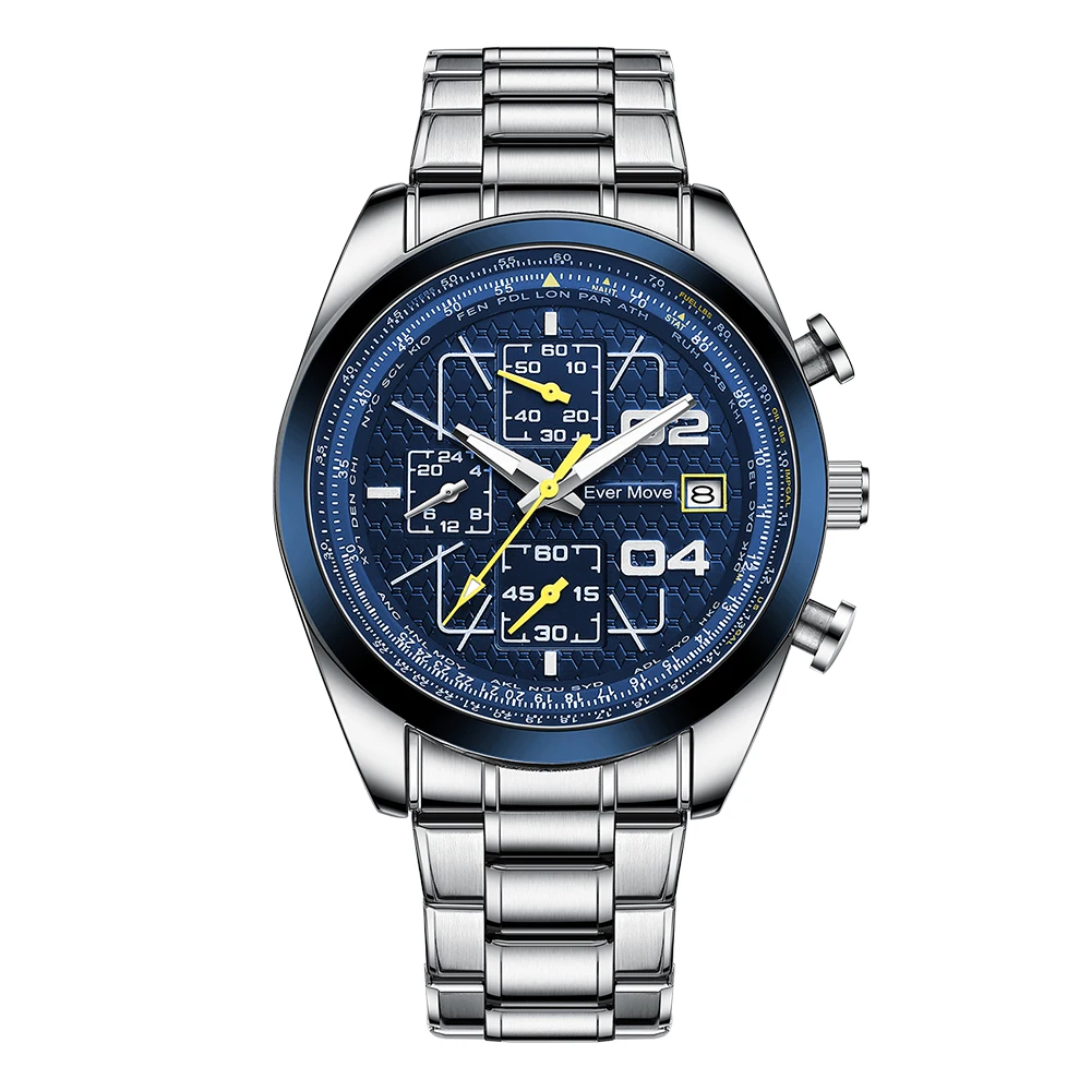 2022 Ever Move New Best-Selling Multifunctional Timing Business Sports Waterproof Men's Quartz Electronic Watch