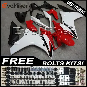 

Custom motorcycle fairing for CBR600F 2011-2013 ABS plastic motorcycle panels Injection mold red white+Gifts