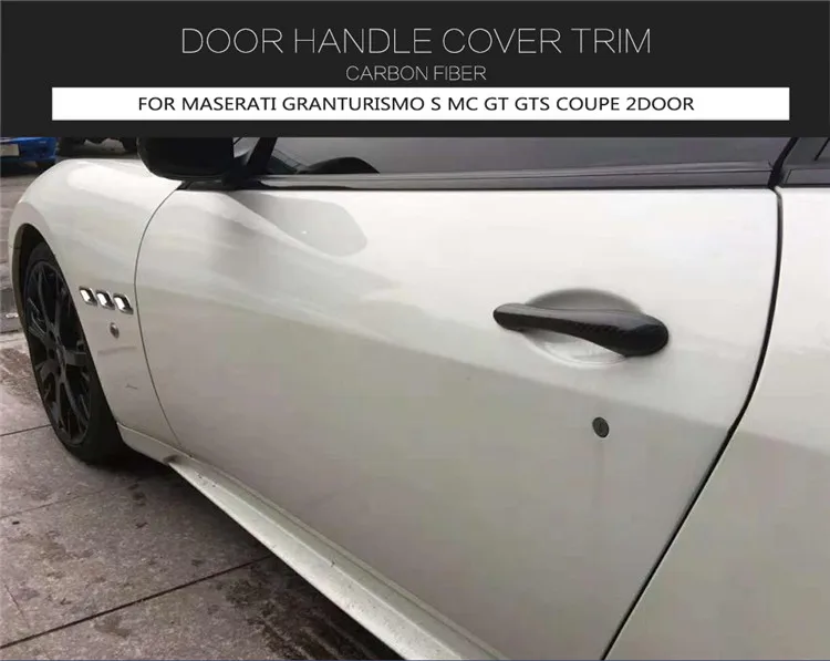 Для Maserati granturismo S MC GT GTS GranCabrio Coupe 2 двери 2007- боковые дверные ручки крышки отделка углеродного волокна автомобильные наклейки