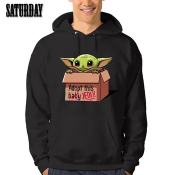 

Men's The Mandalorian Child Baby Yoda Hoodie Sweatshirts Casual Harajuku Hooded Sweatshirts Streetwear