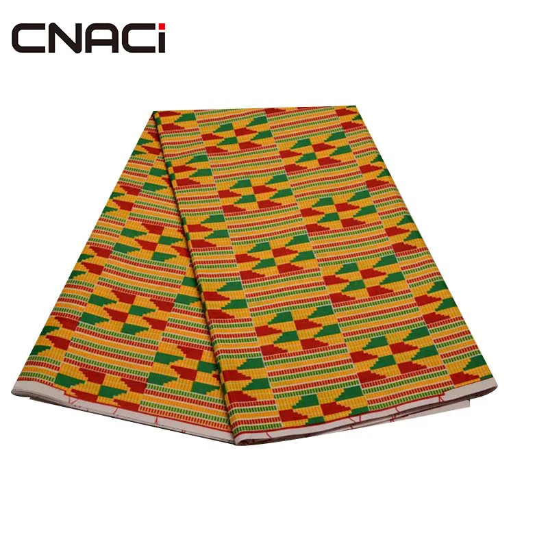 CNACI Новая африканская ткань Гана Kente 6 ярдов Гана ткань Африканская мода Kente Ткань Гана Tissu пэчворк