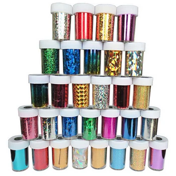 

Nails Decorations New Arrive Broken Mirror Glass Nail Foil Sticker Star Glass Broken Tips Stencil Decal Nail DIY Art Supplies